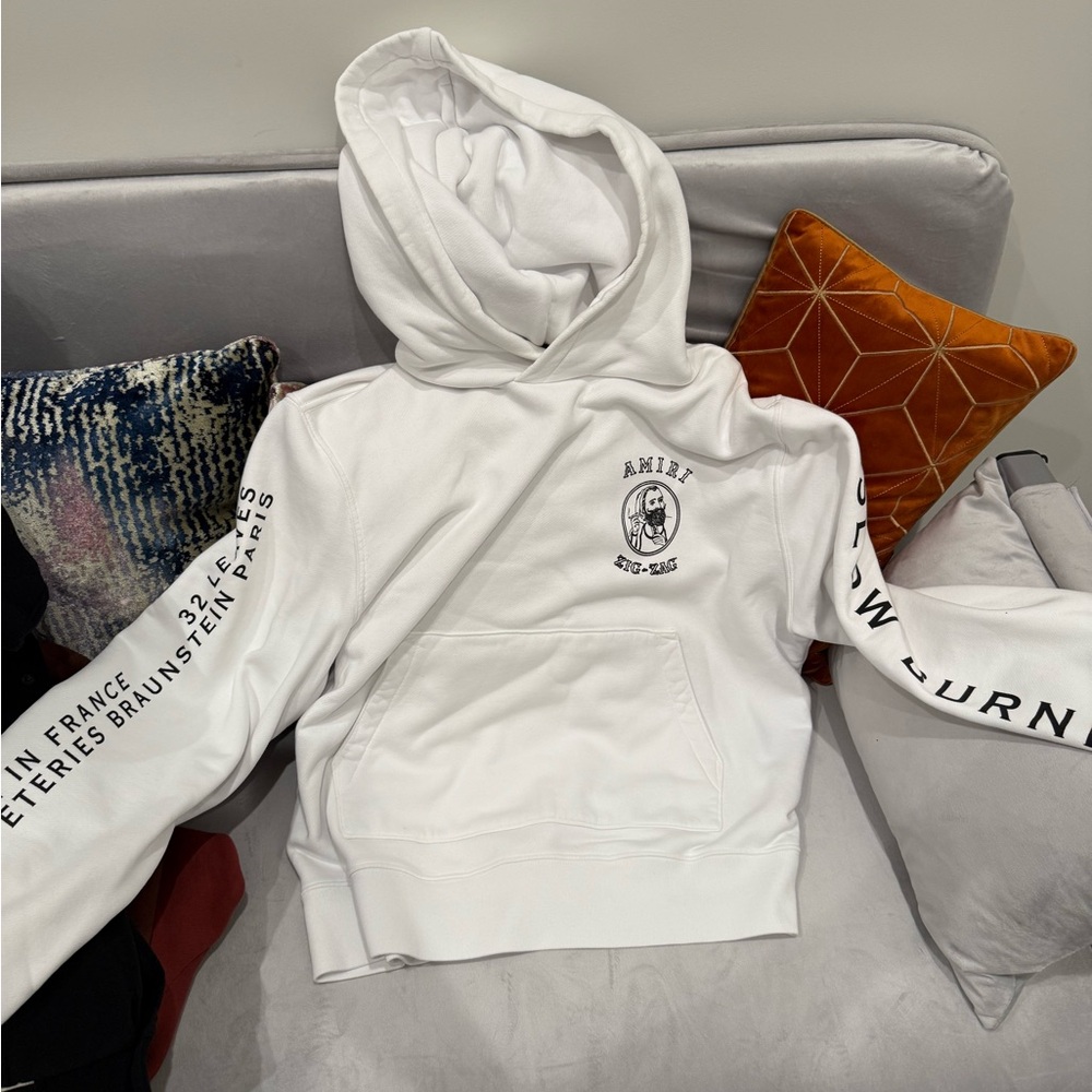 White AMIRI Hoodie with Graphic Print